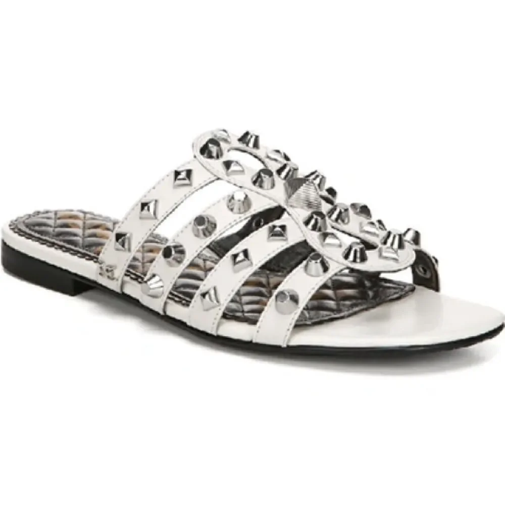 Sam Edelman Womens Beatris Slip On Leather Slide Sandals sz 6.5 NWOT